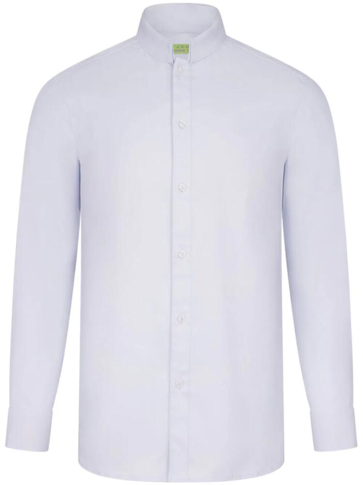 Shanghai Tang logo-embroidered poplin shirt - White Cover