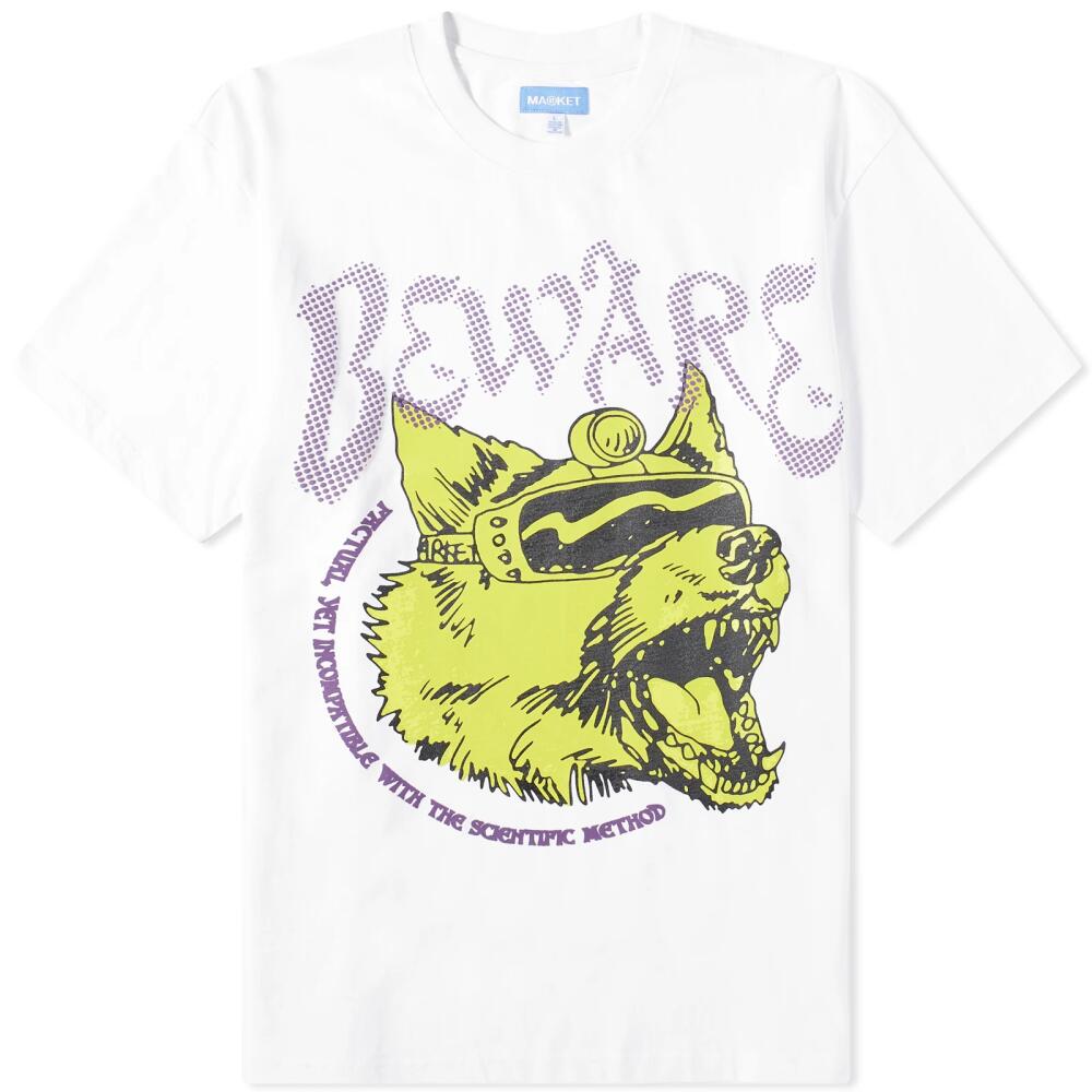 MARKET Men's Beware 3000 T-Shirt in White Cover