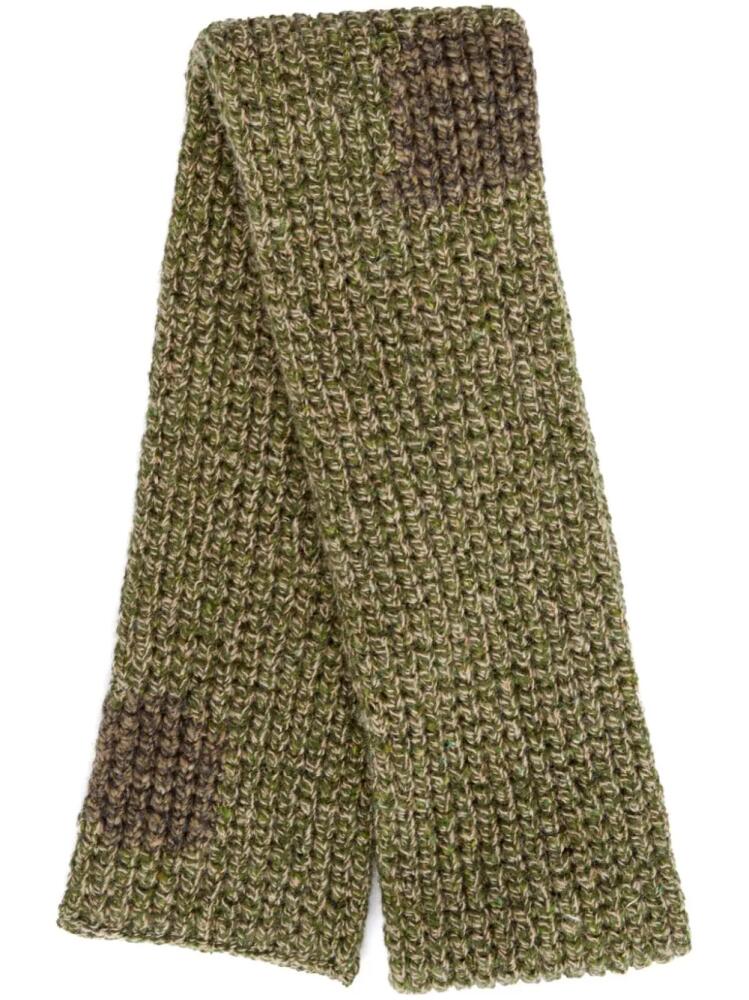 Maison Margiela chunky-knit wool-blend scarf - Green Cover