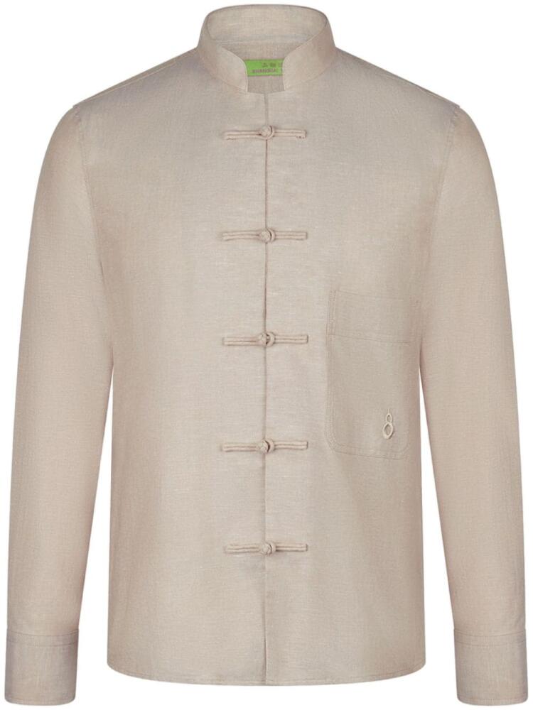 Shanghai Tang logo-embroidered shirt - Neutrals Cover