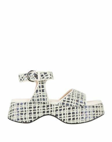 Agl Woman Sandals Off white Leather, Textile fibers Cover