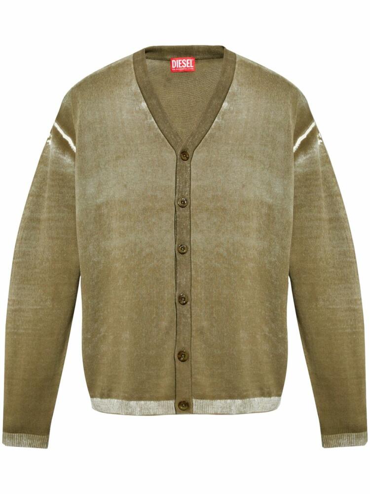 Diesel V-neck cardigan - Green Cover