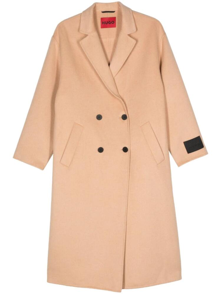 HUGO double-breasted long coat - Neutrals Cover