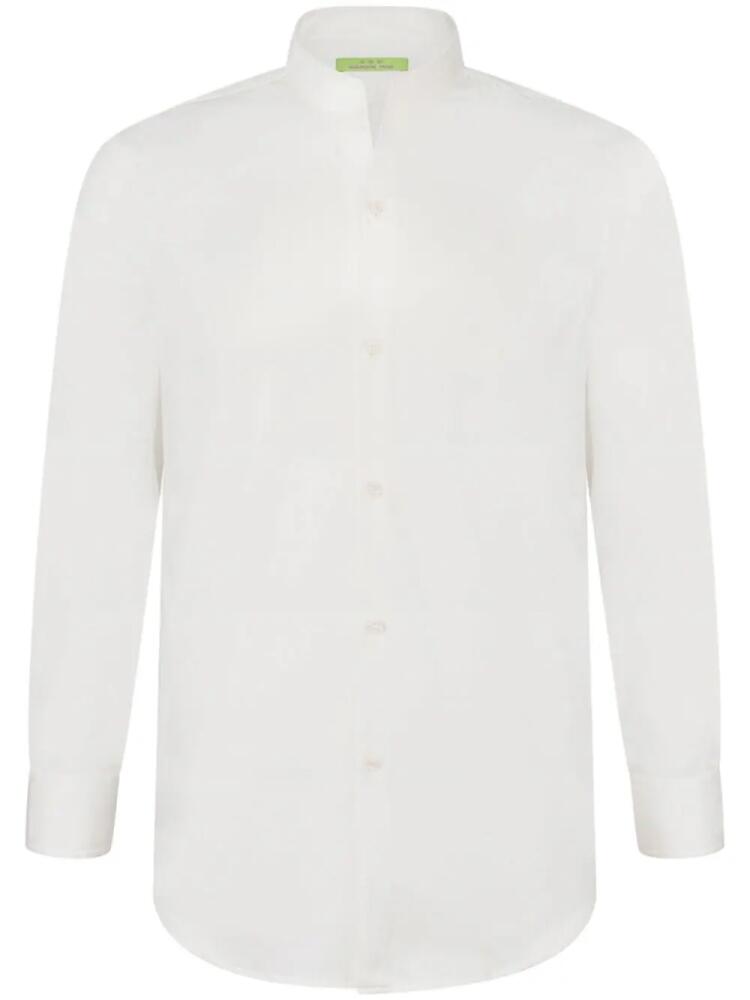 Shanghai Tang band-collar poplin shirt - White Cover