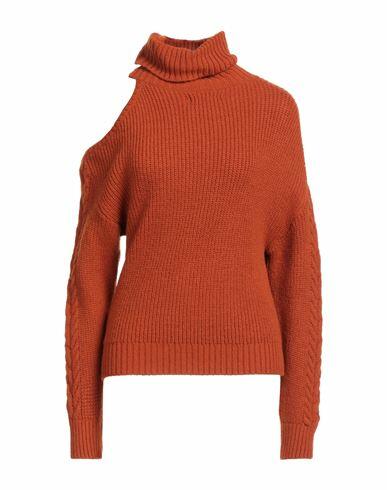 Guess Woman Turtleneck Rust Acrylic, Polyamide, Wool Cover