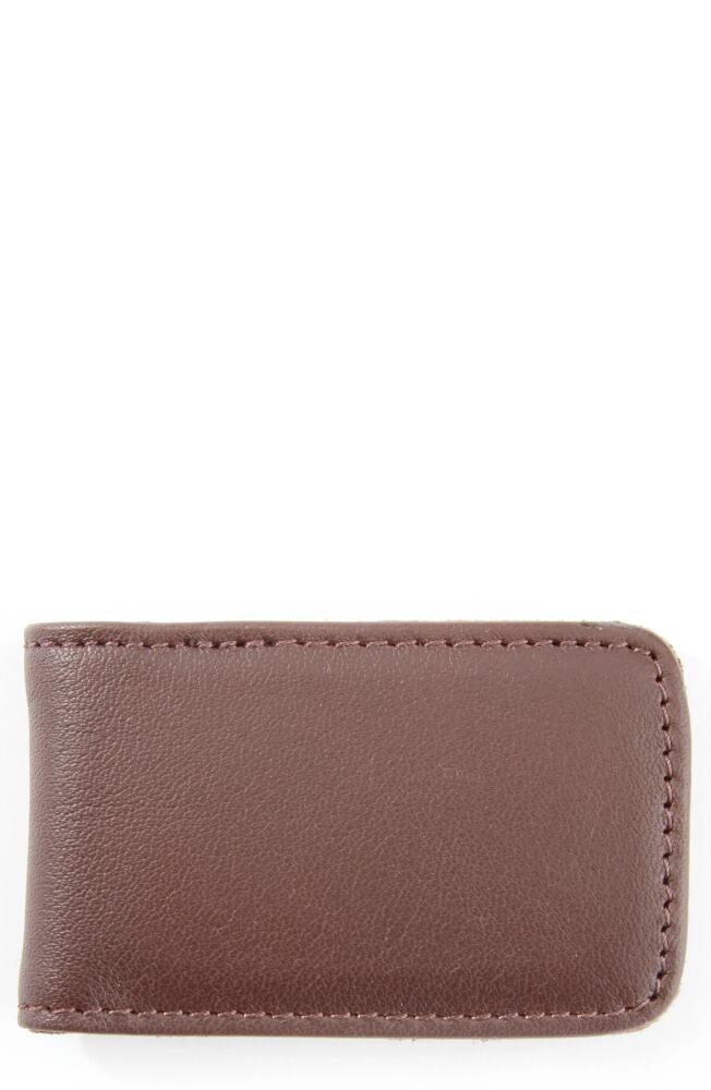 ROYCE New York Leather Money Clip in Brown Cover