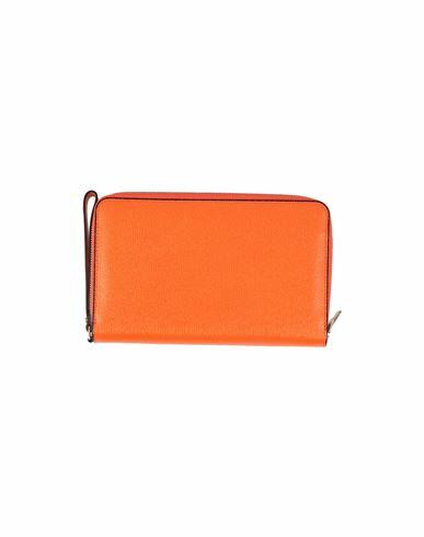 Valextra Woman Wallet Orange Soft Leather Cover