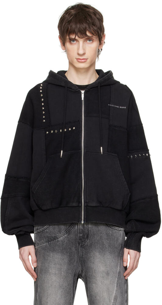 Feng Chen Wang Black Studded Hoodie Cover