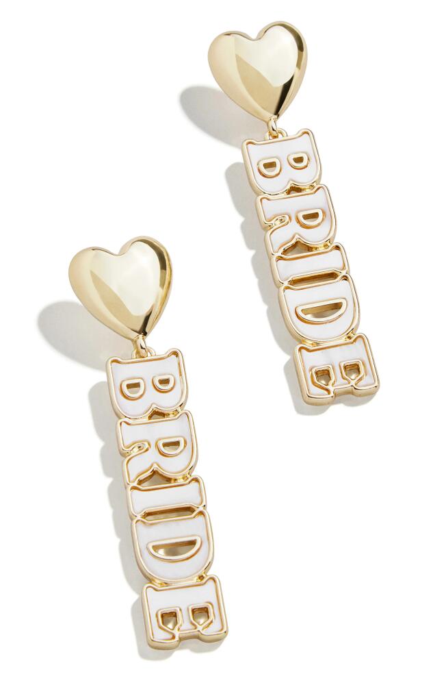 BaubleBar Bride Heart Statement Drop Earrings in White Cover