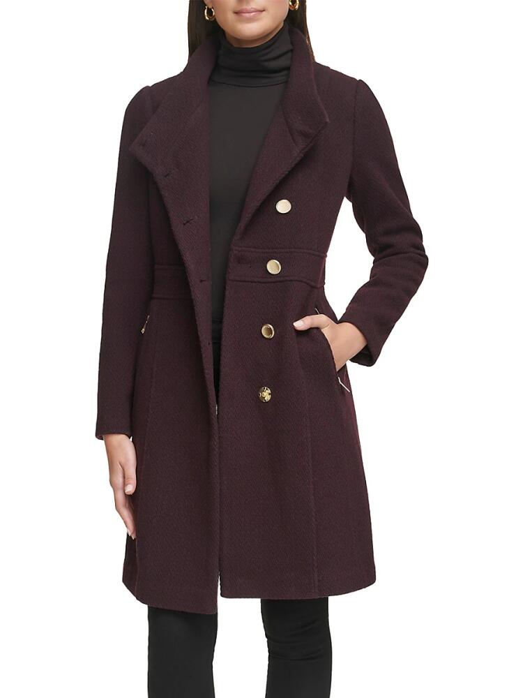 Guess Women's Textured Coat - Port Cover