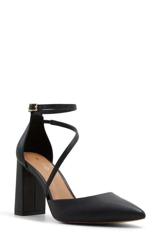 ALDO Milley Ankle Strap Pointed Toe Pump in Black Cover