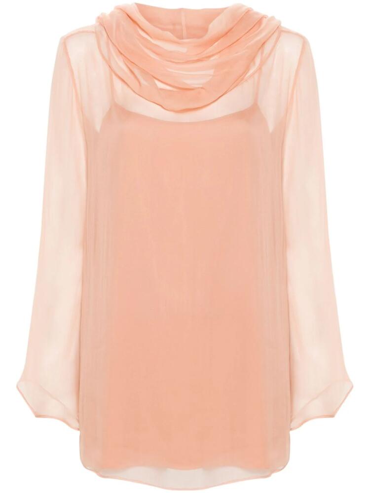 Alberta Ferretti chiffon silk blouse - Pink Cover