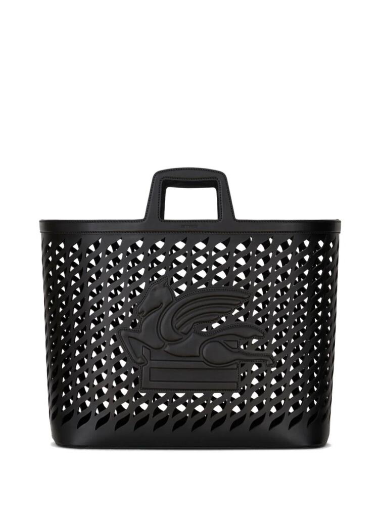 ETRO large Coffa leather tote bag - Black Cover