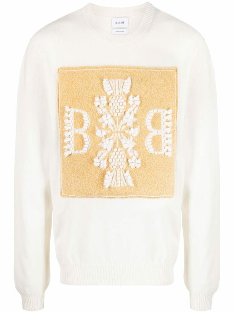 Barrie embroidered cashmere jumper - Neutrals Cover