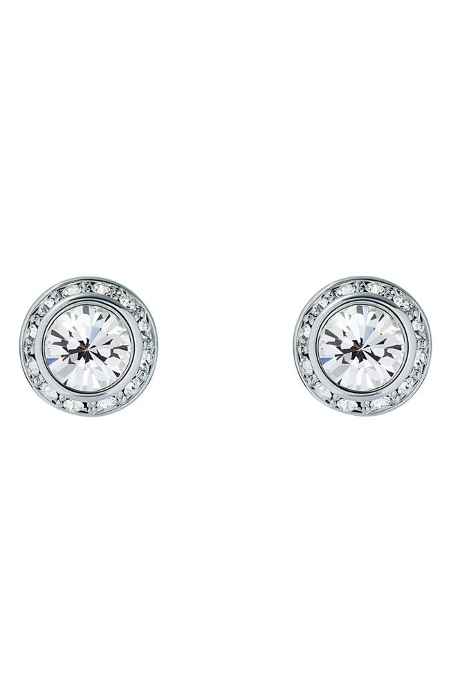 Ted Baker London Soletia Solitaire Crystal Halo Stud Earrings in Silver Tone Clear Crystal Cover