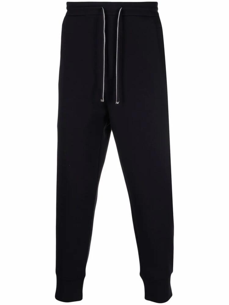 Emporio Armani tapered-leg solid trackpants - Blue Cover