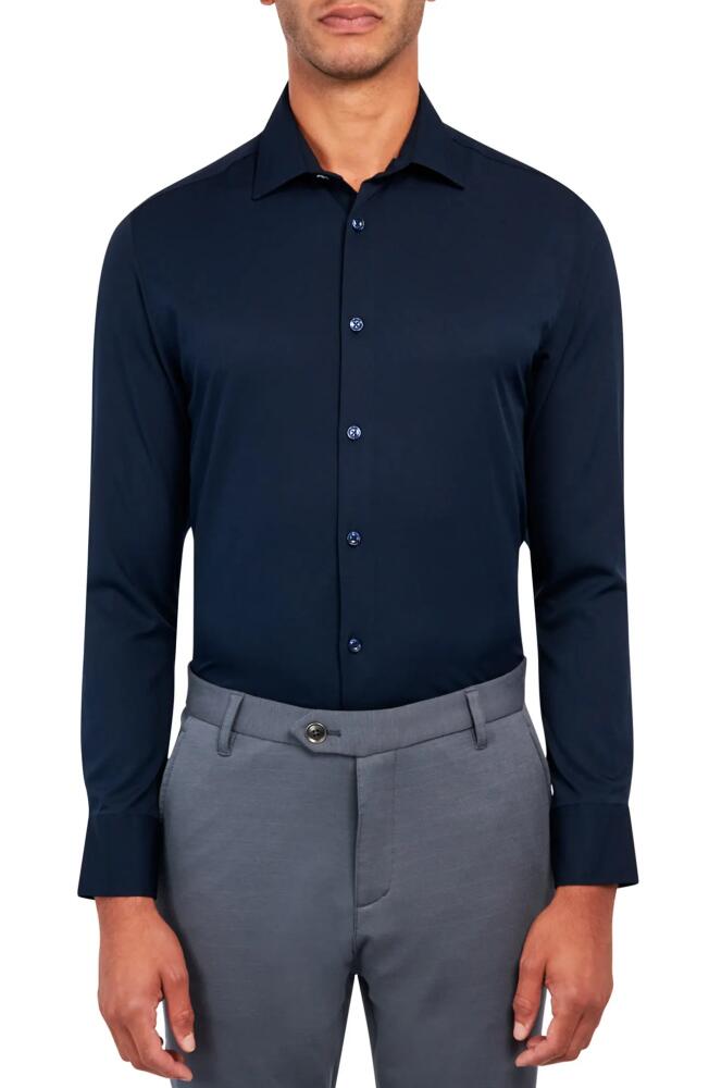 Brooklyn Brigade Slim Fit Solid Performance Dress Shirt in Navy Cover