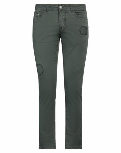 Alessandro Dell'acqua Man Pants Dark green Cotton, Elastane Cover