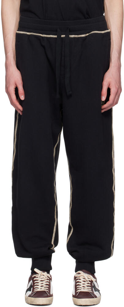 Dolce&Gabbana Black Heraldic DG Logo Sweatpants Cover