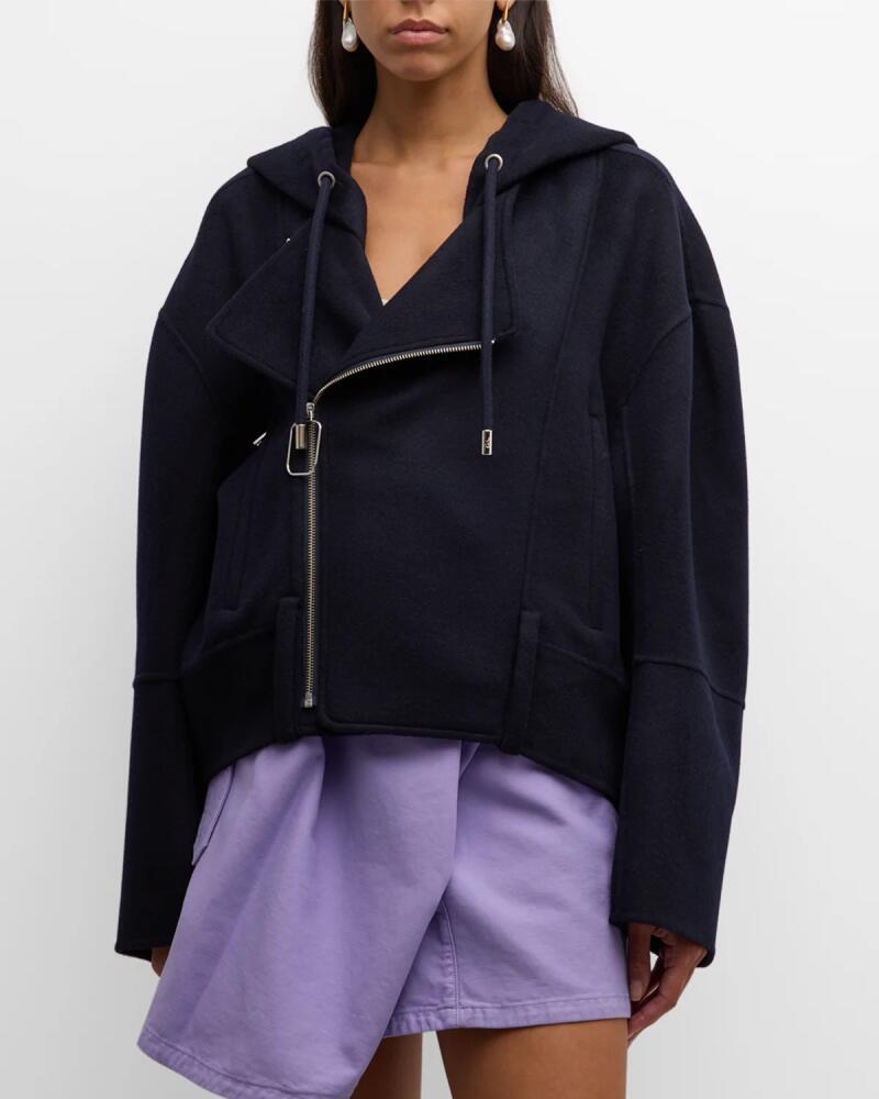 JW Anderson Hooded Wool Biker Jacket Cover