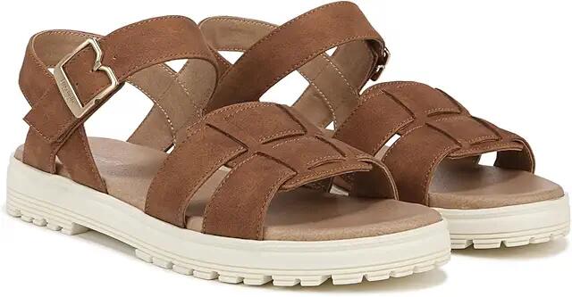 Dr. Scholl's Take Five Flat Sandal (Honey Brown) Women's Sandals Cover