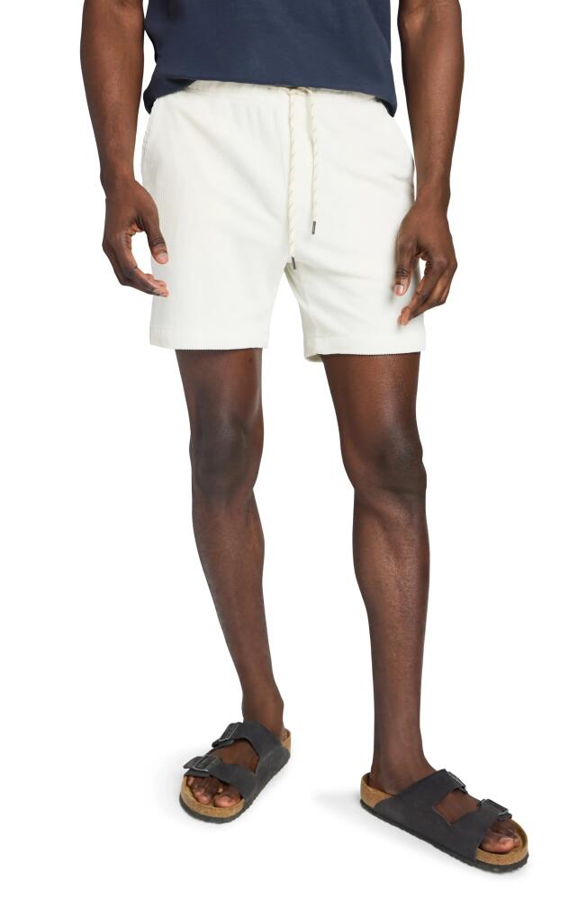 Faherty Corduroy Drawstring Shorts in Stone Cover