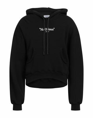 Off-white Man Sweatshirt Black Cotton, Elastane Cover