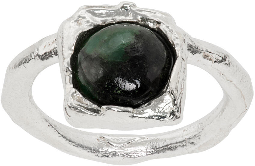 Alighieri Silver Emerald 'The Eye Of The Storm' Ring Cover