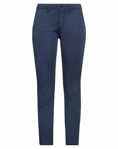 Markup Woman Pants Midnight blue Cotton, Elastane Cover