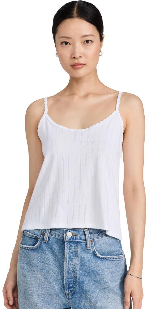 perfectwhitetee Sabrina Pointelle Tank White Cover