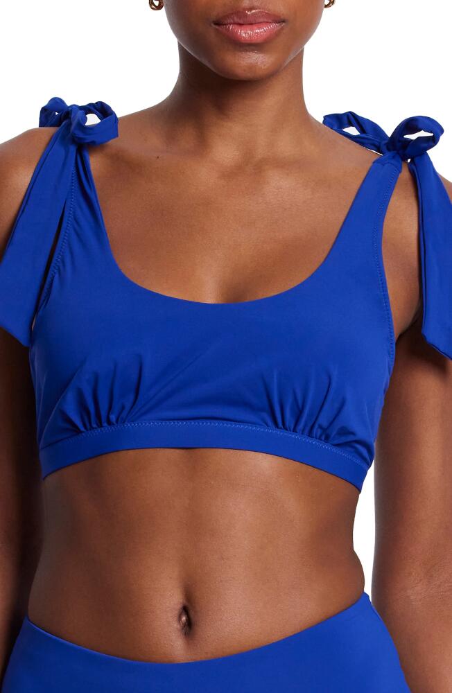 Hanky Panky Swim Scoop Bikini Top in Poolside (Blue-Solid) Cover