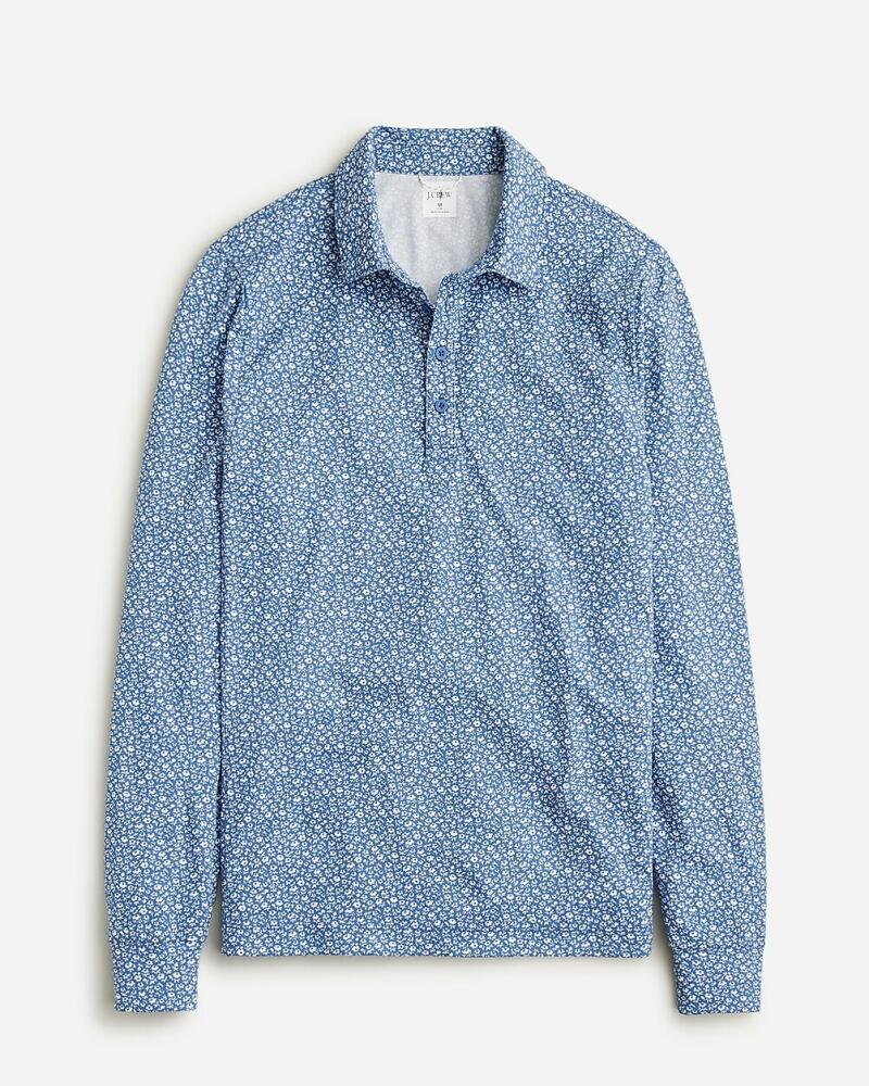 J.Crew Long-sleeve performance polo shirt with COOLMAX® technology in print Cover