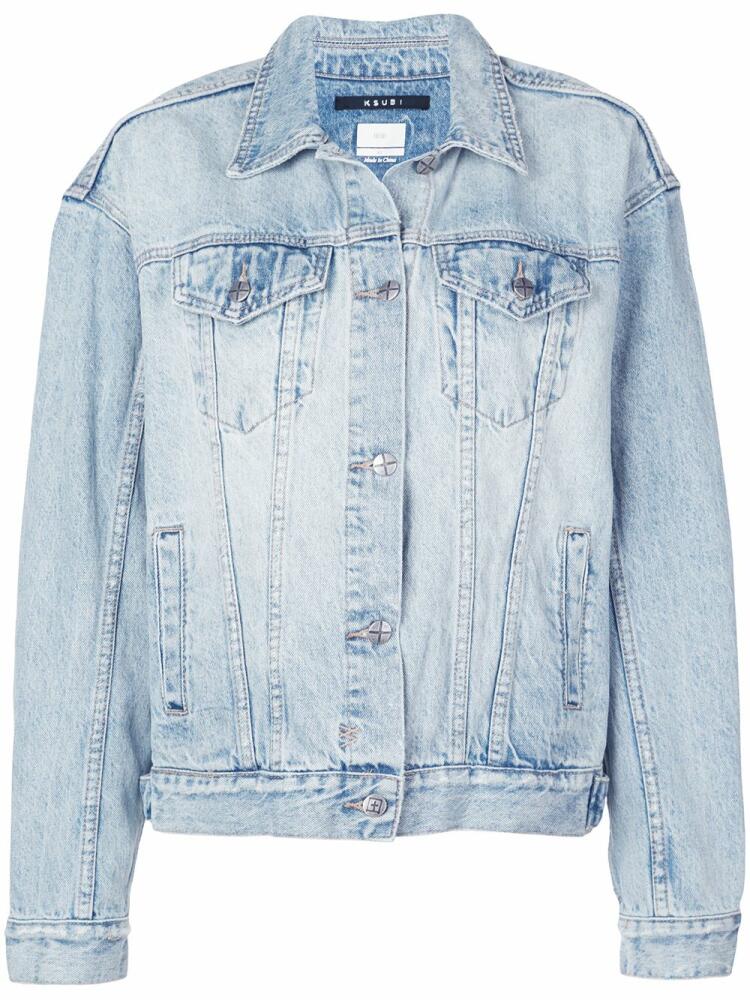 Ksubi boxy fit stonewashed jacket - Blue Cover