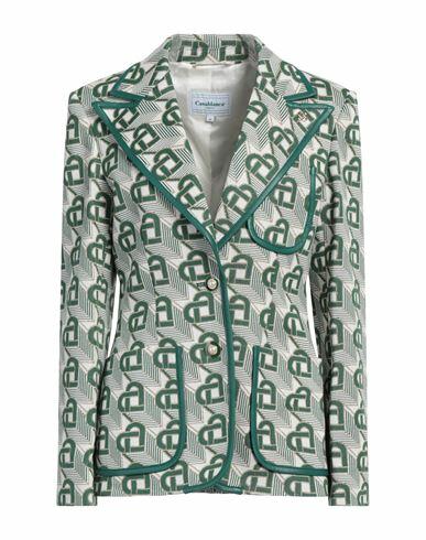 Casablanca Woman Blazer Green Virgin Wool, Polyamide Cover