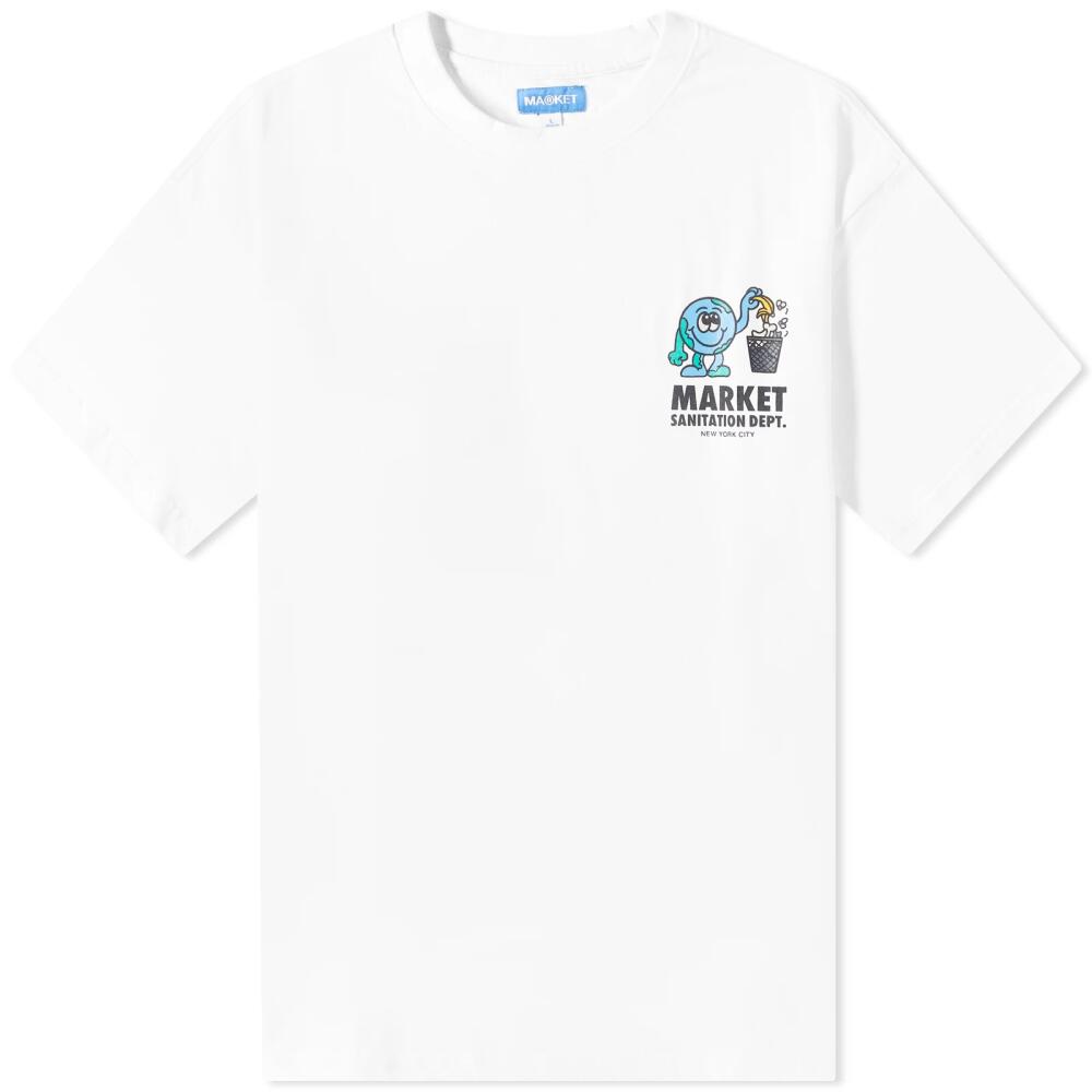 MARKET Men's Sanitation Dept T-Shirt in White Cover