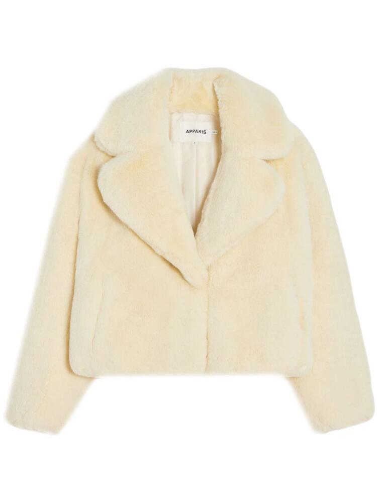 Apparis Miller wide-lapels faux-fur jacket - Neutrals Cover