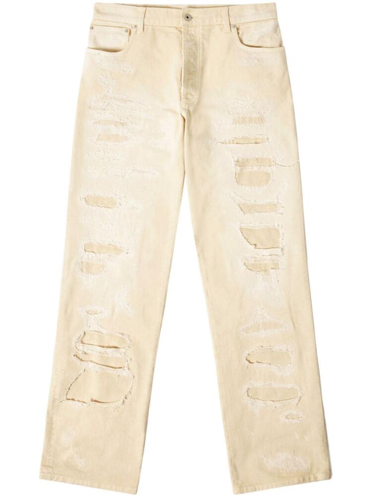 Heron Preston straight-leg distressed-finish jeans - Neutrals Cover