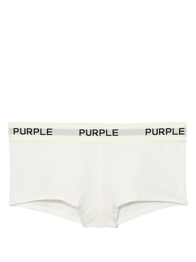 Purple Brand logo-waistband boxers - White Cover