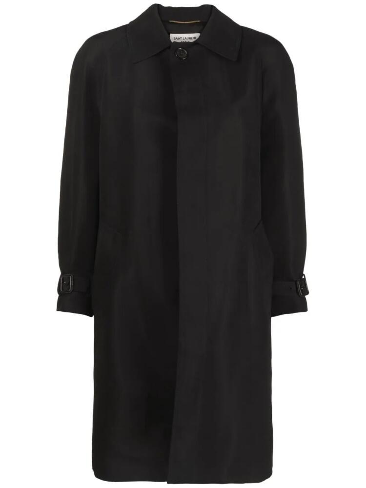 Saint Laurent classic-collar coat - Black Cover