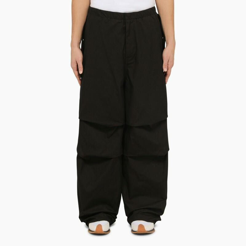 Jil Sander Black oversize cotton trousers Cover