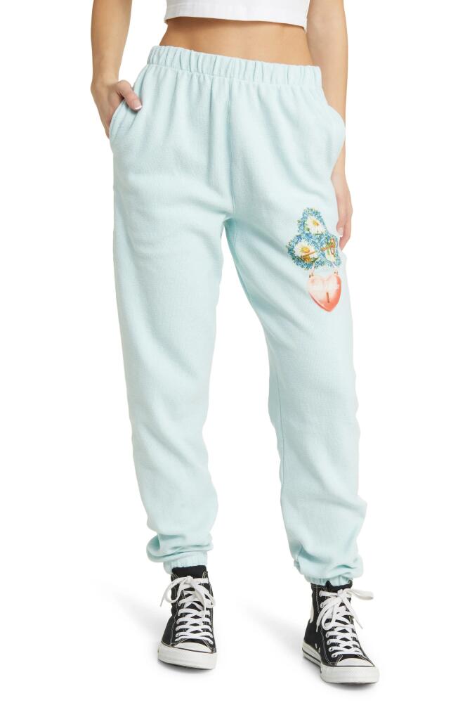 BOYS LIE Locked In Cotton Interlock Graphic Joggers in Teal Cover