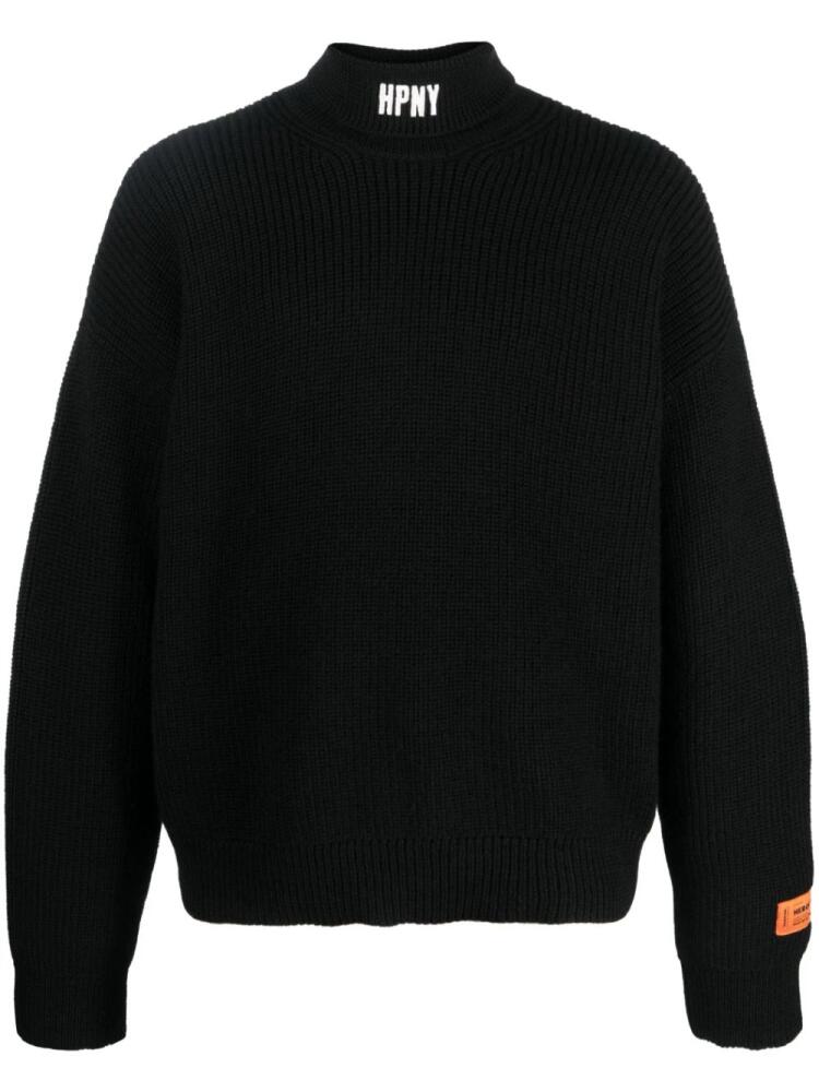 Heron Preston HPNY logo-embroidered wool jumper - Black Cover