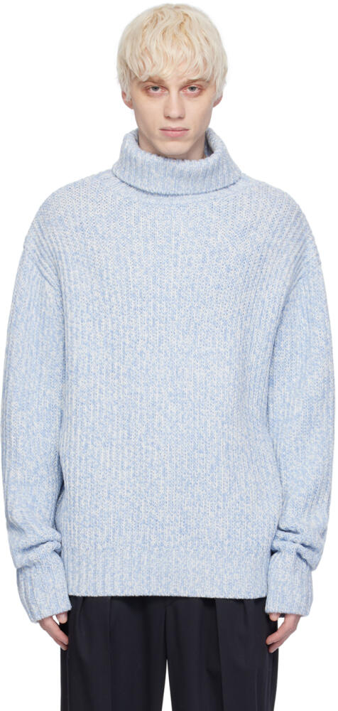 King & Tuckfield Blue Chunky Turtleneck Cover