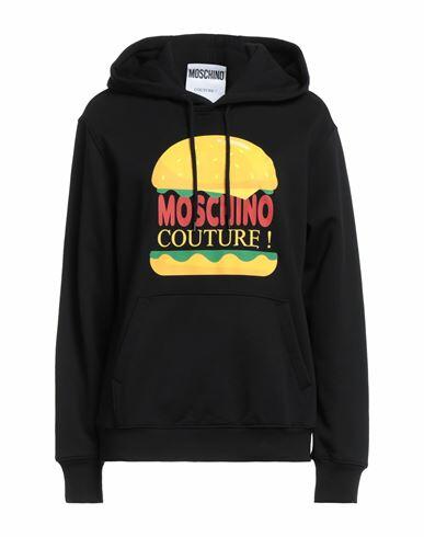 Moschino Woman Sweatshirt Black Cotton Cover