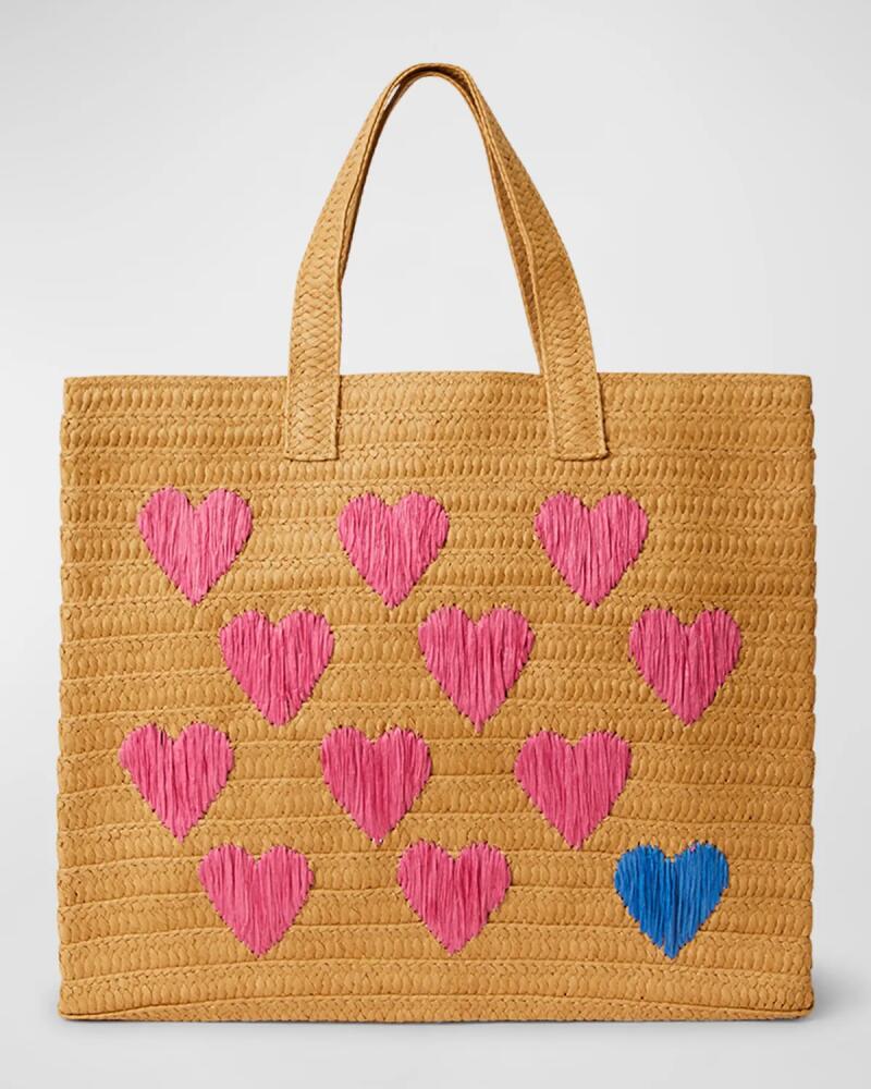 BTB Los Angeles Embroidered Heart Beach Tote Bag Cover