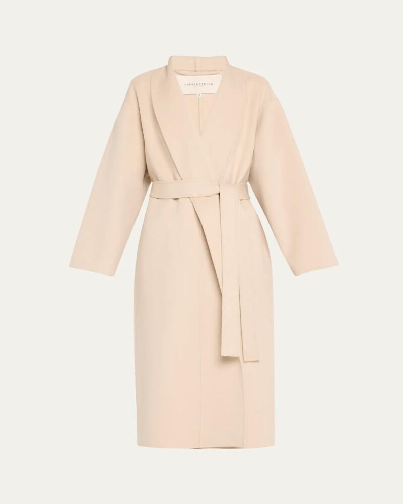 Lafayette 148 New York Shawl-Collar Cashmere Wrap Coat Cover