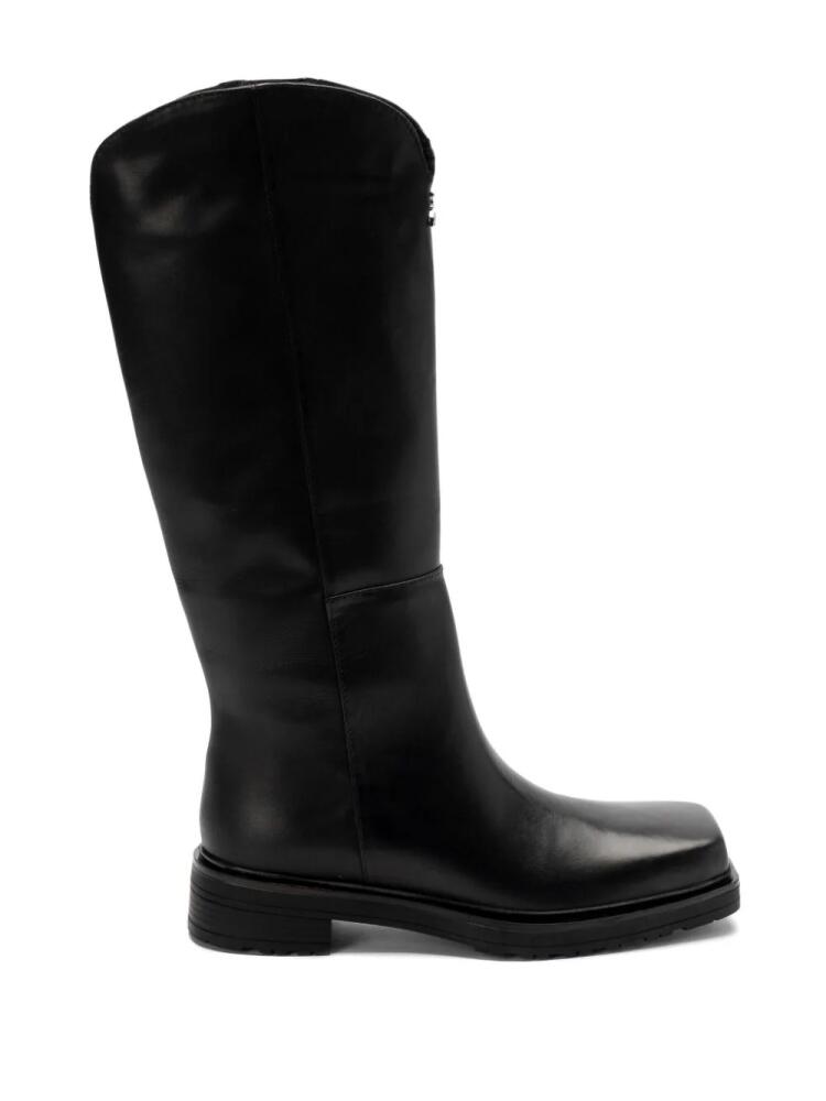 Patrizia Pepe logo-plaque boots - Black Cover