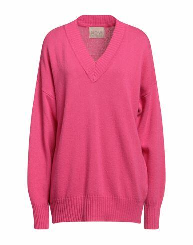 N. o.w. Andrea Rosati Cashmere Woman Sweater Fuchsia Cashmere, Viscose, Wool, Polyamide Cover