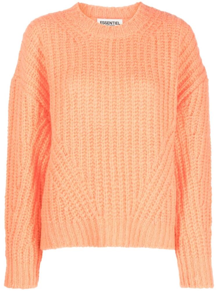 Essentiel Antwerp ribbed-knit drop-shoulder jumper - Orange Cover