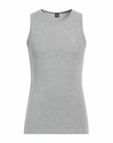 Aeronautica Militare Man Tank top Light grey Cotton, Elastane Cover